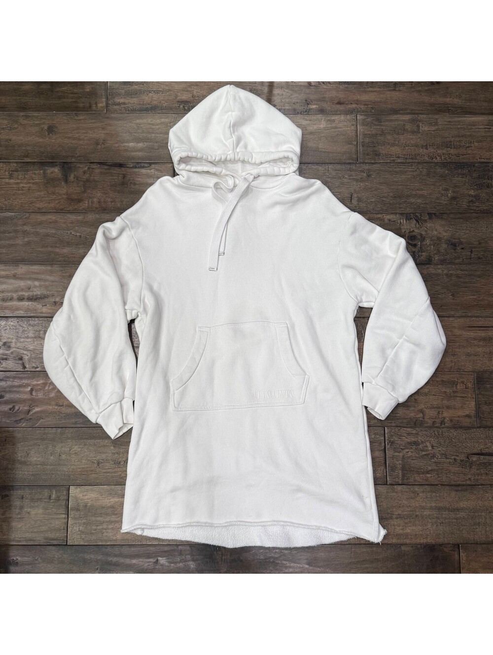 AllSaints Lila Hoody Dress, Optic White